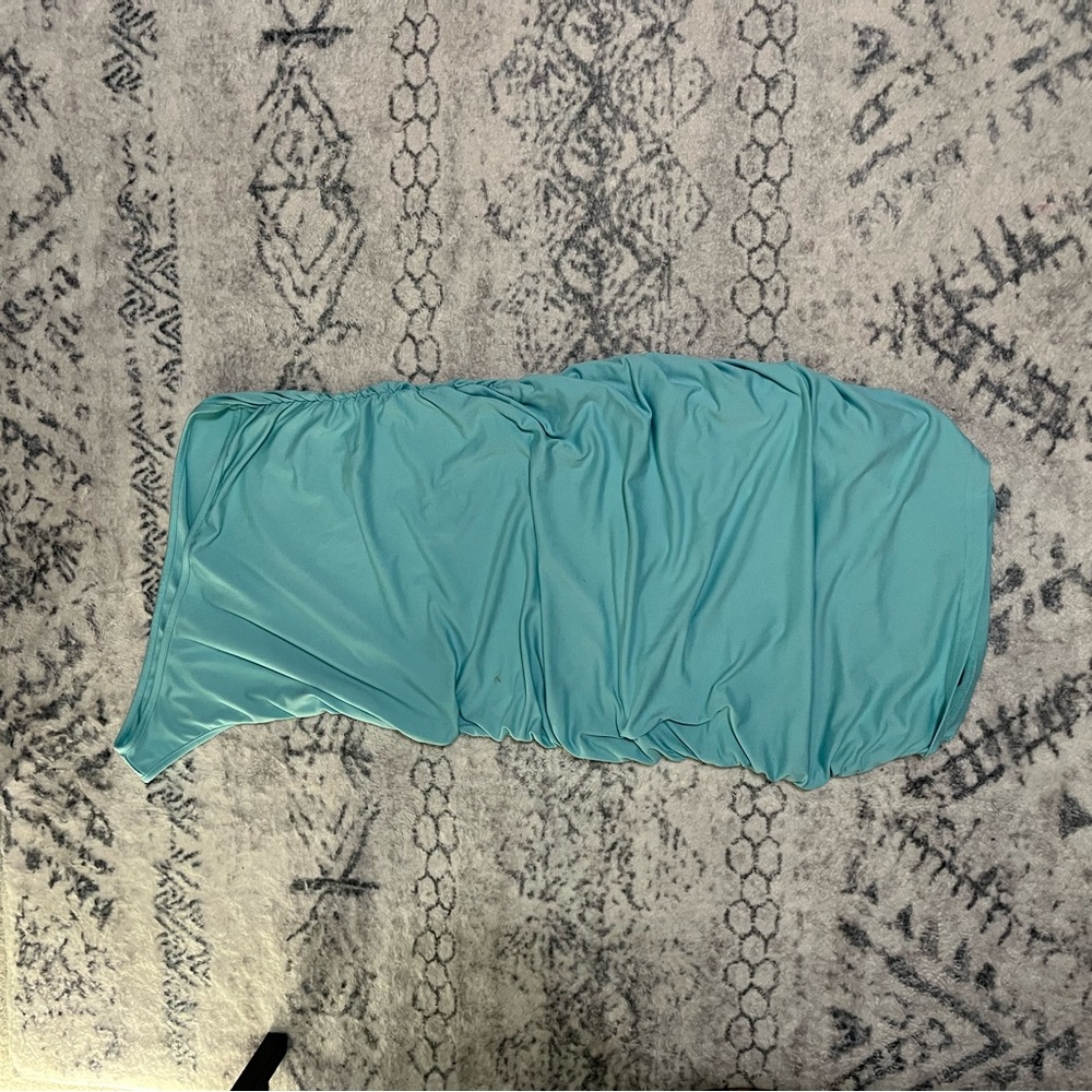 Teal One-Shoulder Dress